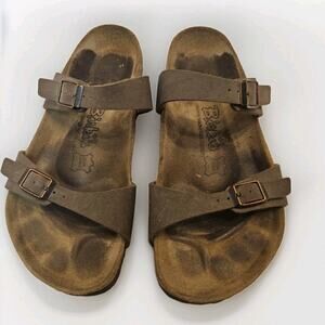 Birkenstock Birki's 240 Original Fussbett Brown Two Strap Women Sandals- SZ 6/37